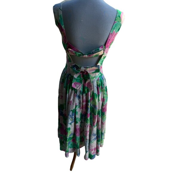 Geary Roark Kamisato Dress Womens Size 6 Floral Sleeveless Vintage Cottagecore - Picture 4 of 8